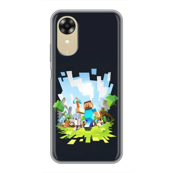 Чехол с принтом «персонажи Minecraft» для OPPO A17k Чехол с принтом «персонажи Minecraft» для OPPO A17k