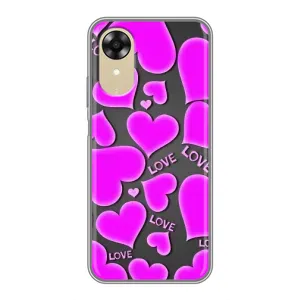 Чехлы для любимой на Оппо А17к (VPrint) (Pink hearts)