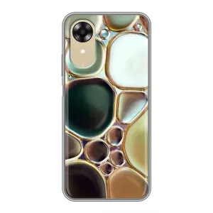 Мраморный чехол на Oppo A17k (VPrint) (Радужный Мрамор)