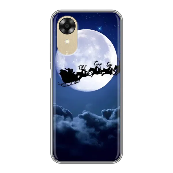 Чехол с принтом «Санта - луна» для OPPO A17k
