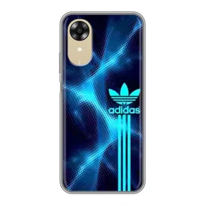Чехлы Адидас для Oppo A17k (AlphaPrint) (Синий Адидас)