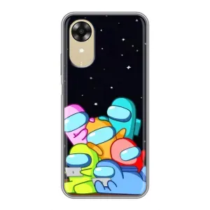 Чехол Амонг Ас для Oppo A17k (AlphaPrint) (Скины в космосе)