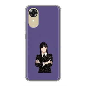 Чохли Венсдей на Oppo A17k Уенсдей (AlphaPrint) (Венздей у чорному)