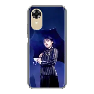 Чохли Венсдей на Oppo A17k Уенсдей (AlphaPrint) (Венздей з парасолькою)