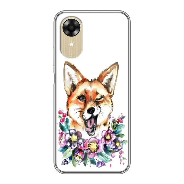 Чохол з принтом «Весела лисичка» для OPPO A17k