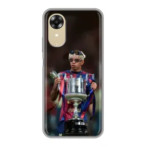 Чехол с футболистом Ламин Ямаль Oppo A17k (Ямаль с кубком)