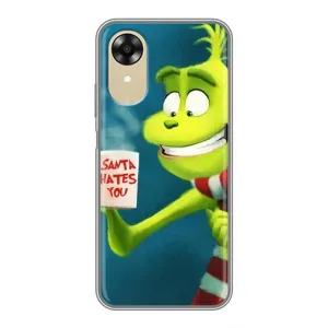 Рождественские Чехлы для Oppo A17k (VPrint) (Зеленый Гринч)