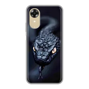 Чехол с картинкой «Хищники» для Oppo A17k (Черная змея)