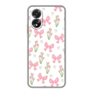 Чохол з бантиками на OPPO A18 — ОППО А18 (Банти і квіти)