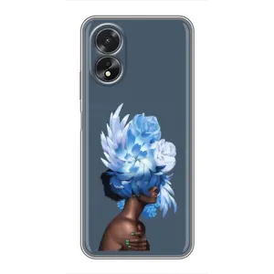 Чехлы (ART) Цветы на Oppo A18 (VPrint) (Квіти на голові)
