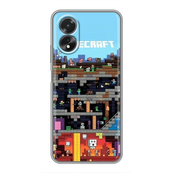 Чохол з принтом «фон Minecraft» для OPPO A18