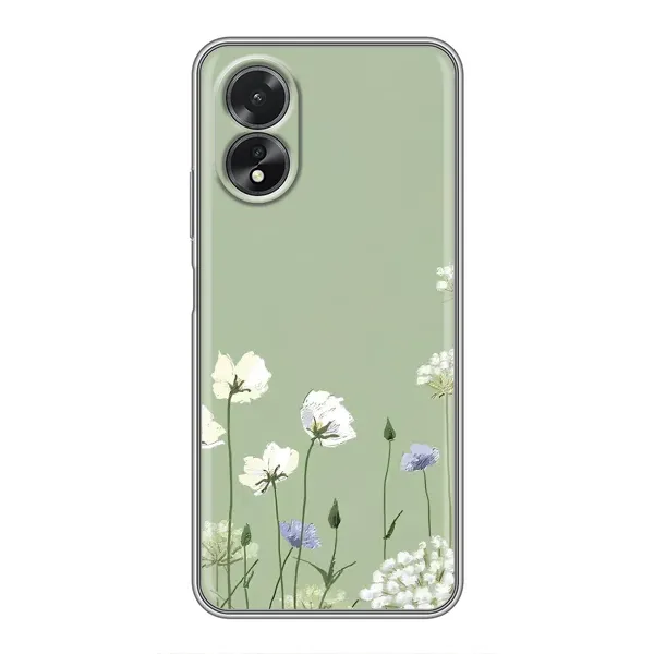 Чохол з принтом «Квіти на зеленому» для OPPO A18