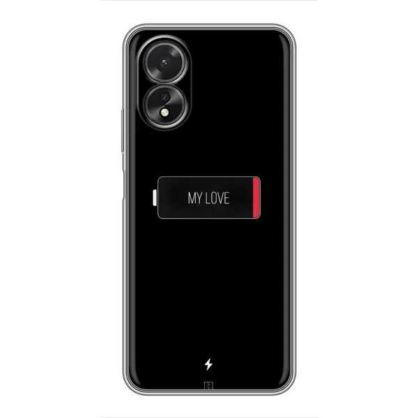 Чохол з принтом «Love battery» для OPPO A18