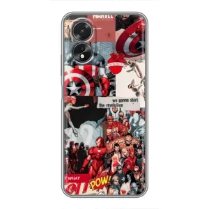 Чохол МАРВЕЛ для OPPO A18 — ОППО А18 (AlphaPrint) (Марвел Комикс)