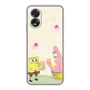 Чохол Губка Боб для OPPO A18 — ОППО А18 (Патрік і Боб)