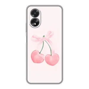 Чохол з розовим принтом для Oppo A18 (Рожеві вишні)