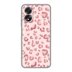 Чохол з розовим принтом для Oppo A18 (Рожевий леопард)