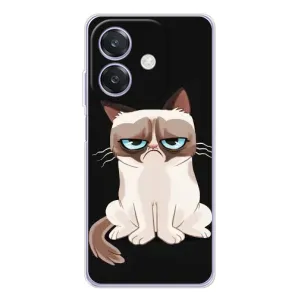 Чохол з принтом для OPPO A3 (AlphaPrint) Модні коти (Сумний кіт)