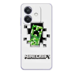 Чохол Майнкрафт на OPPO A3 (AlphaPrint) Minecraft (кріпер Майнкрафт)
