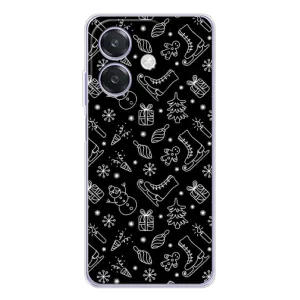 Новорічні, Святкові Чохли для OPPO A3 - 2024 год (Новорічний фон)