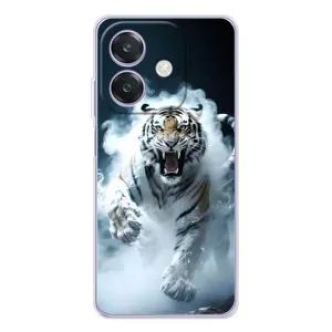 Чохол з принтом «Білий тигр у диму» для OPPO A3