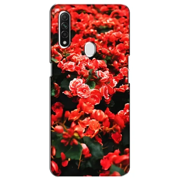 Чехол с принтом «Цветы красные» для OPPO A31