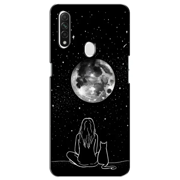 Чехол с принтом «Девушка с котом» для OPPO A31