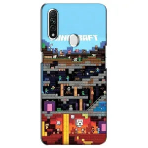 Чохол Майнкрафт на Oppo A31 (AlphaPrint) Minecraft (фон Minecraft)