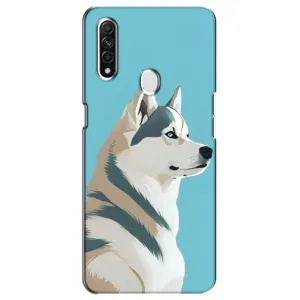 Чехол с Хаски для Oppo A31 - (AlphaPrint) (Хаски арт)