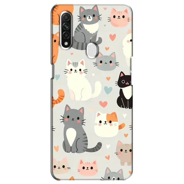 Чехол с принтом «Коллаж котов» для OPPO A31
