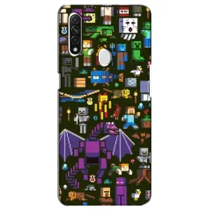 Чохол Майнкрафт на Oppo A31 (AlphaPrint) Minecraft (Колаж Майнкрафт)