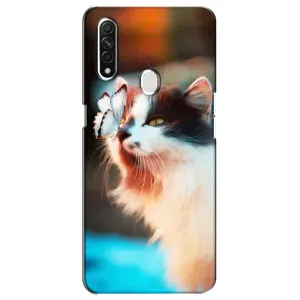 Чехол на Оппо А31 с Котами (VPrint) (Котик с бабочкой)