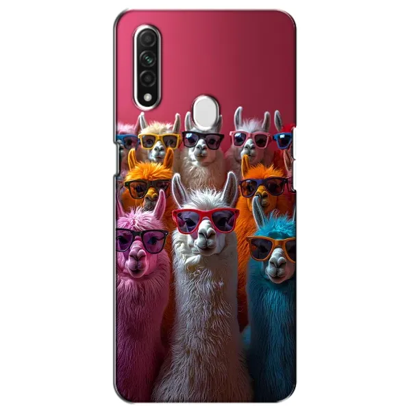 Чохол з принтом «Лами в окулярах» для OPPO A31