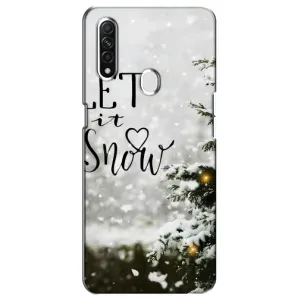 Новорічні, Святкові Чохли для Oppo A31 - 2024 год (Let it snow)