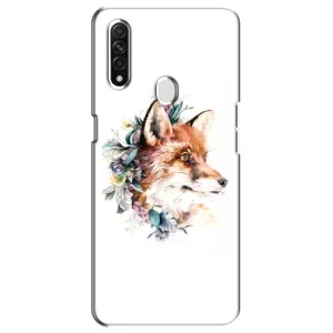 Чехлы с картинкой Лисички для Oppo A31 (VPrint) (Лисичка в цветочках)