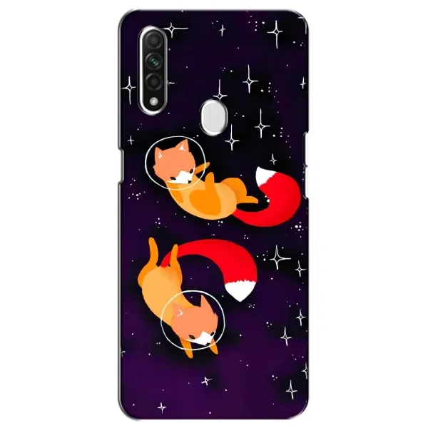Чехол с принтом «Лисички космонавты» для OPPO A31