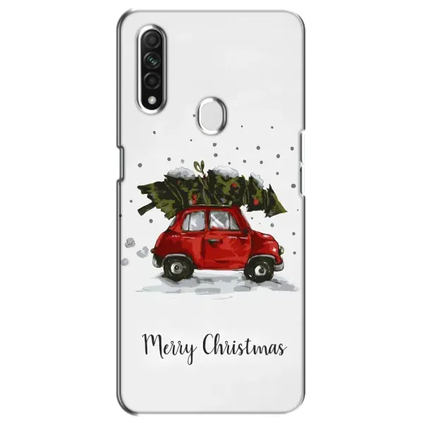 Чохол з принтом «Авто з ялинкою» для OPPO A31