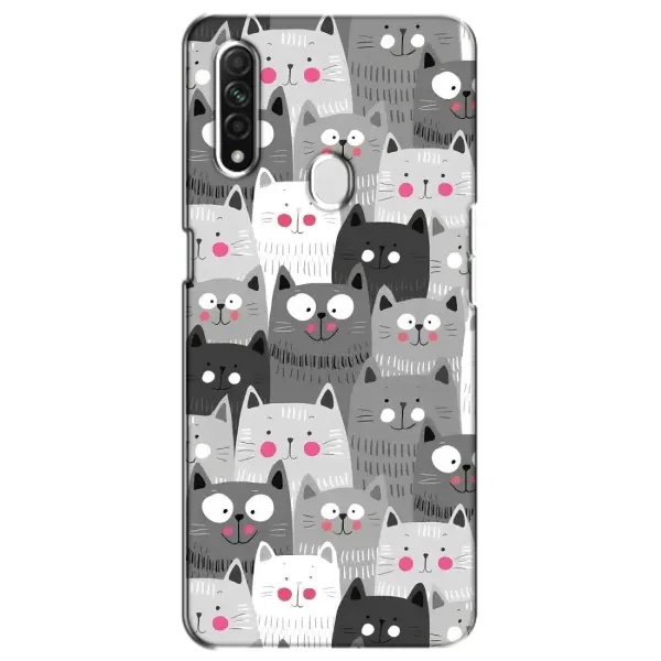Чехол с принтом «Рисованные котики» для OPPO A31