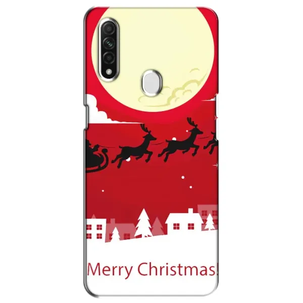 Чехол с принтом «Санта с оленями» для OPPO A31