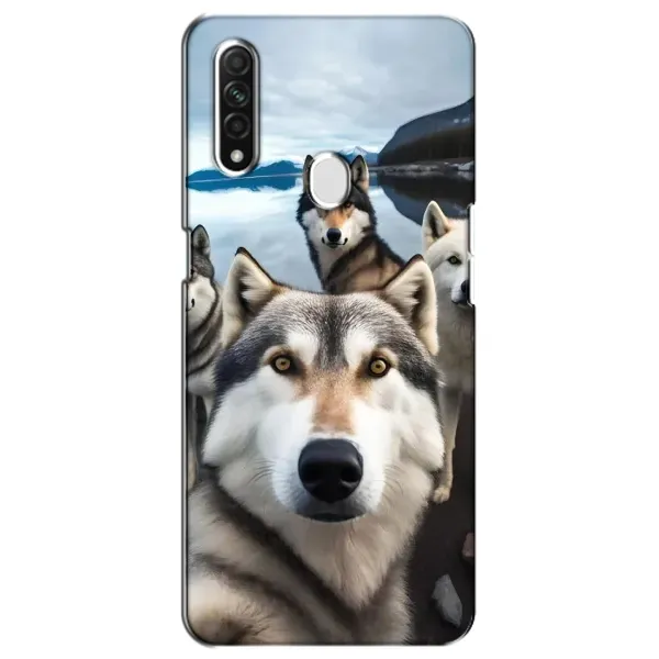 Чохол з принтом «Селфі Хаскі» для OPPO A31