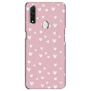 Чохол з розовим принтом для Oppo A31 (Сердечки на рожевому)