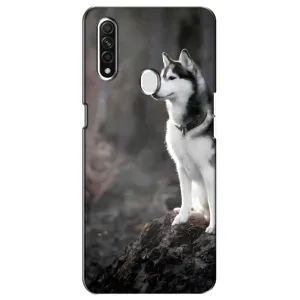 Чехол с Хаски для Oppo A31 - (AlphaPrint) (Верный пес)