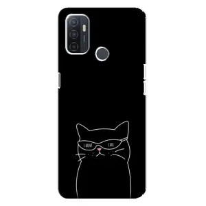 Чохол з малюнком кіт на Oppo A32 (Байдужий кіт)