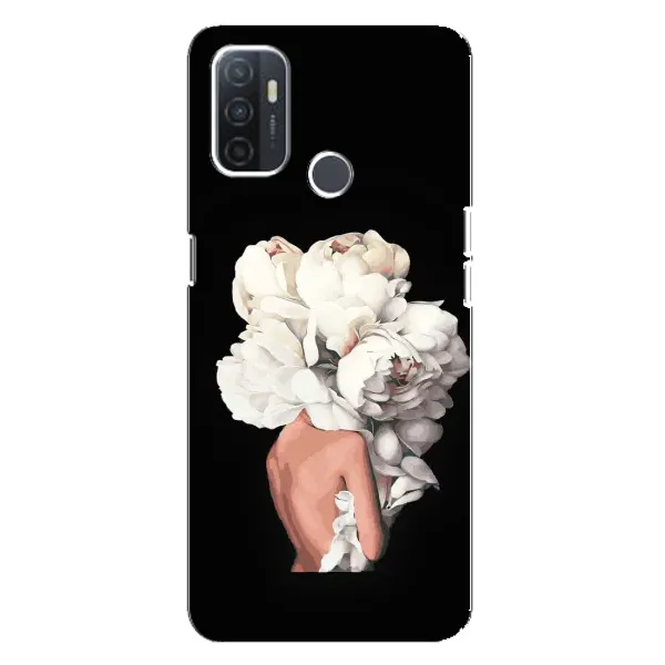 Чехол с принтом «Белые цветы» для OPPO A32 Чехол с принтом «Белые цветы» для OPPO A32