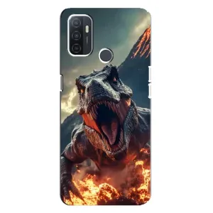Чохол з картинкою 'Хижаки' для Oppo A32 (Вогняний динозавр)