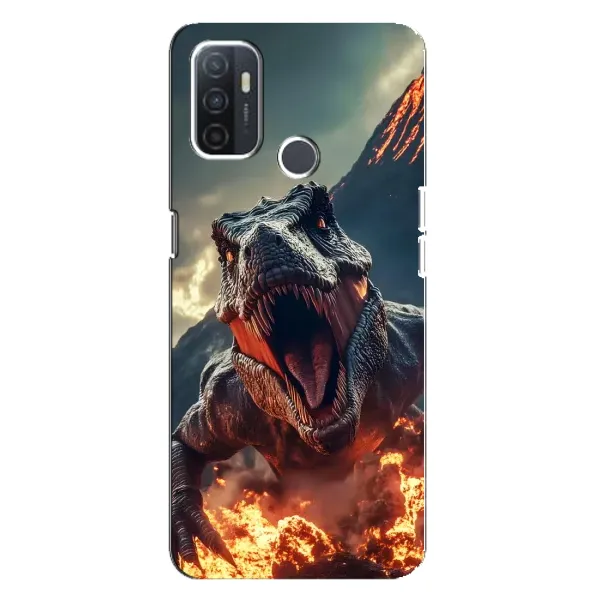 Чохол з принтом «Вогняний динозавр» для OPPO A32