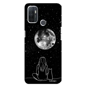 Чохол з малюнком кіт на Oppo A32 (Дівчина з котом)