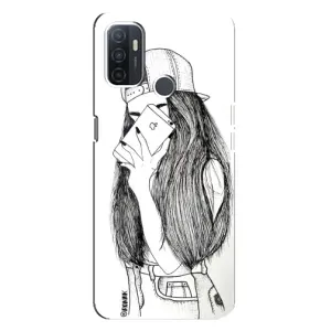 Чохол з друком для Oppo A32 - (Мода) (AlphaPrint) (Фото дівчини)