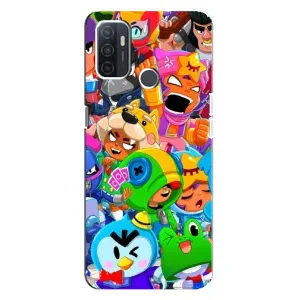 Чехлы Brawl Stars для Oppo A32 (AlphaPrint) (Герої Бравл Старс)