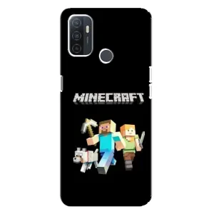 Чохол Майнкрафт на Oppo A32 (AlphaPrint) Minecraft (герої Minecraft)